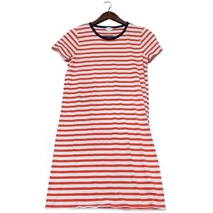 J Crew Short Sleeve Striped T-Shirt Dress 100% Cotton Super Cute Size XS